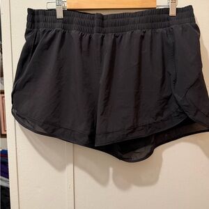 Athleta Black Women's Mesh Racer xl Athletic Shorts
